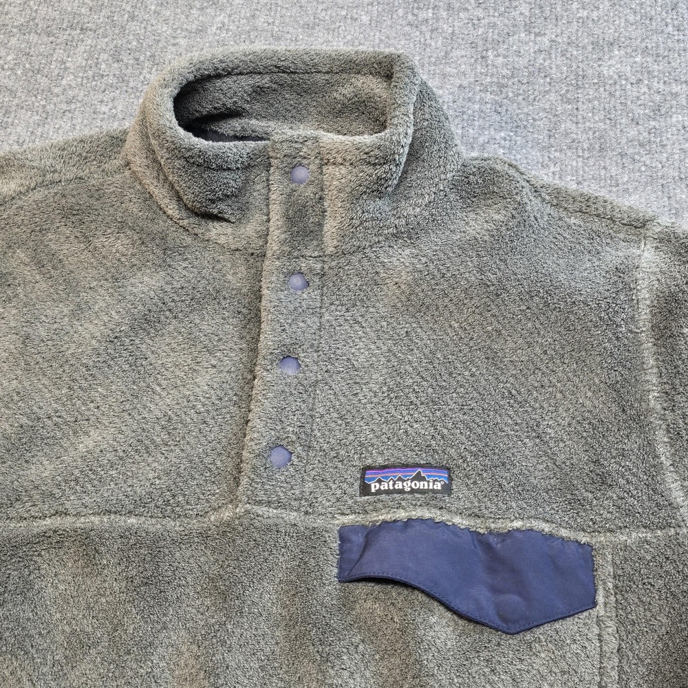 Patagonia Snap-T Fleece Jacket Mens Medium Gray Polartec Thermal Pro Pullover - Picture 3 of 11